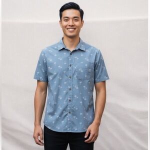 Old Navy Blue Casual Button Down Shirt